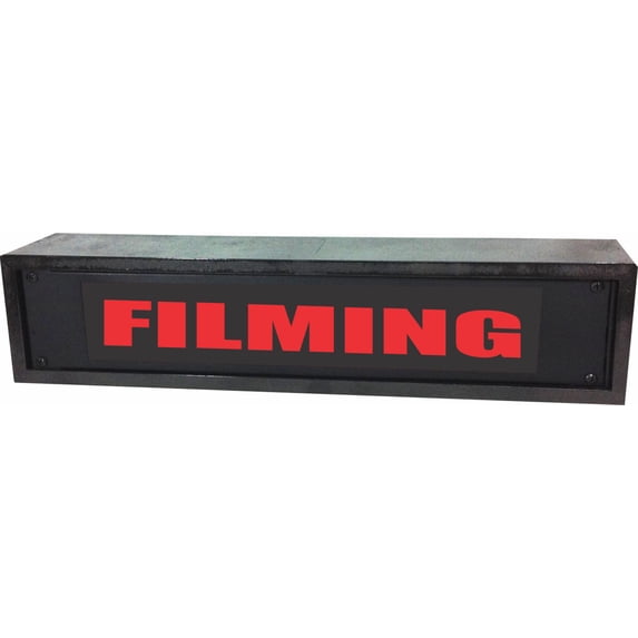 AMERICAN RECORDER - 2RU "FILMING" LED Lighted Sign with Enclosure