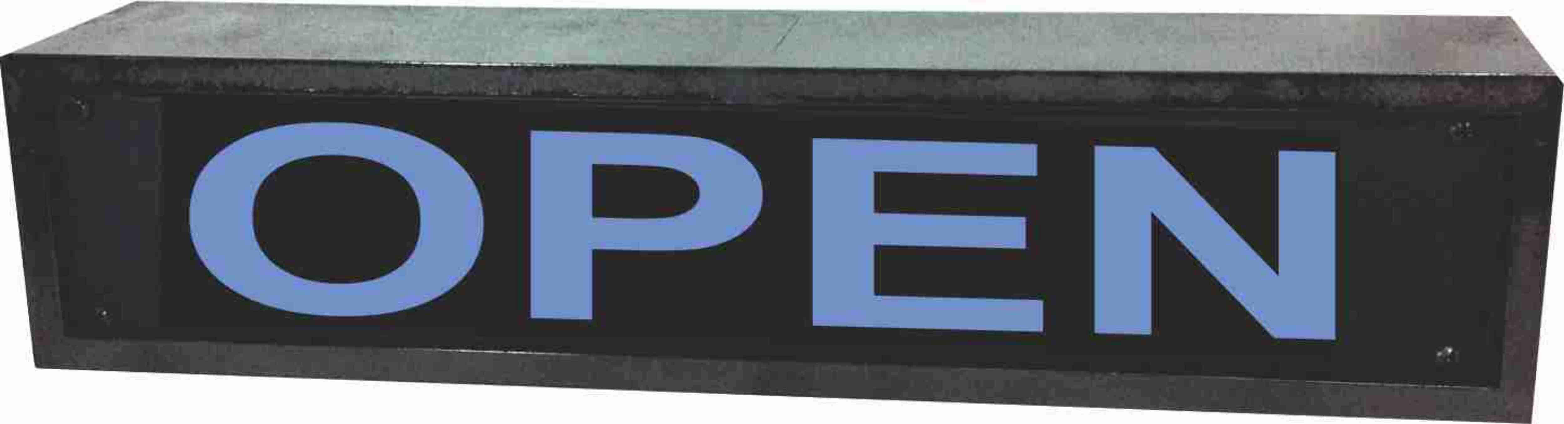 AMERICAN RECORDER - 2RU "OPEN" LED Lighted Sign with Enclosure