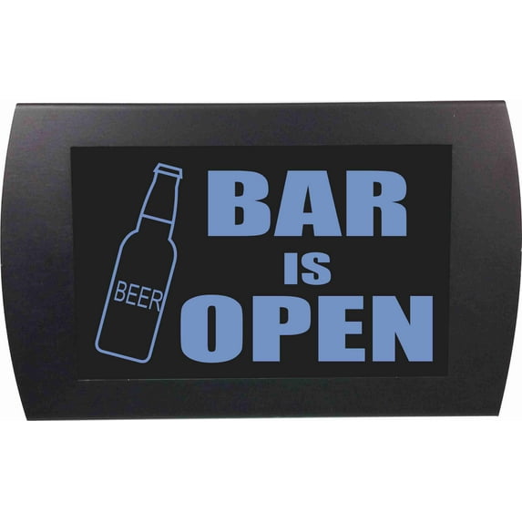 AMERICAN RECORDER - "BAR IS OPEN" (Beer Bottle) LED Lighted Sign