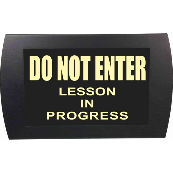 AMERICAN RECORDER - "DO NOT ENTER LESSON IN PROGRESS" LED Lighted Sign