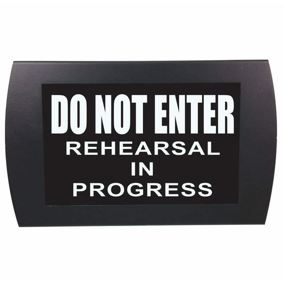 AMERICAN RECORDER - "DO NOT ENTER Rehearsal in Progress" LED Lighted Sign