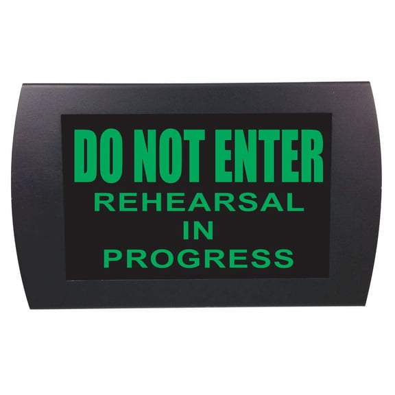AMERICAN RECORDER - "DO NOT ENTER Rehearsal in Progress" LED Lighted Sign