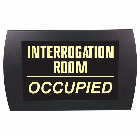 AMERICAN RECORDER "INTERROGATION ROOM OCCUPIED" - LED Lighted Sign