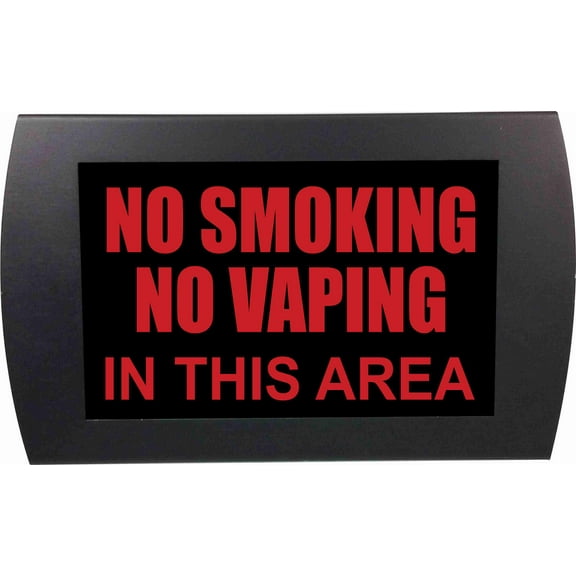 AMERICAN RECORDER - "NO SMOKING/NO VAPING" LED Lighted Sign
