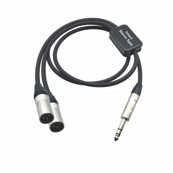 AMERICAN RECORDER PRO Series TRS to XLR Male Insert Stereo Split Cable