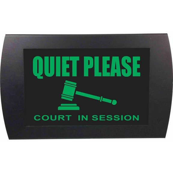 AMERICAN RECORDER - "QUIET PLEASE Court in Session" LED Lighted Sign