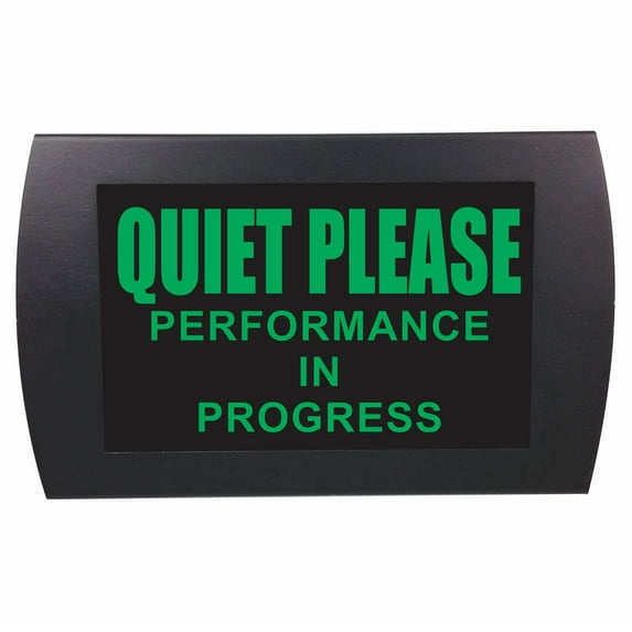 AMERICAN RECORDER - "QUIET PLEASE Performance in Progress" LED Lighted Sign