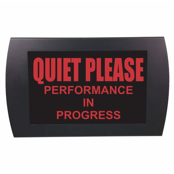 AMERICAN RECORDER - "QUIET PLEASE Performance in Progress" LED Lighted Sign