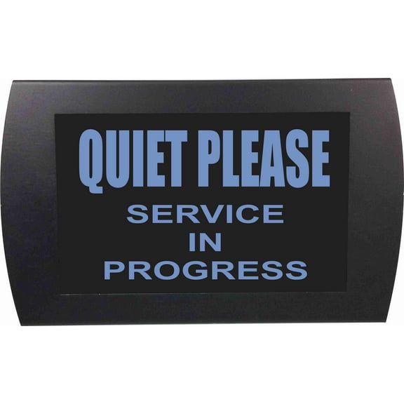 AMERICAN RECORDER - "QUIET PLEASE Service in Progress" LED Lighted Sign