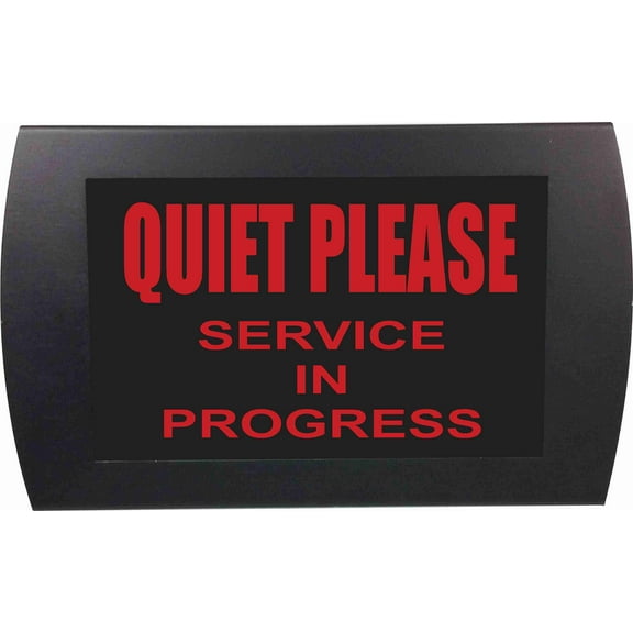 AMERICAN RECORDER - "QUIET PLEASE Service in Progress" LED Lighted Sign