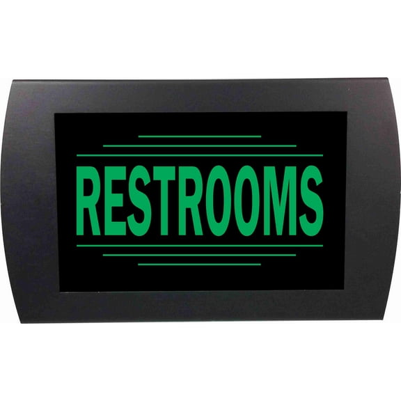 AMERICAN RECORDER - "RESTROOMS" LED Lighted Sign