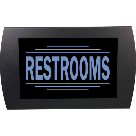 AMERICAN RECORDER - "RESTROOMS" LED Lighted Sign