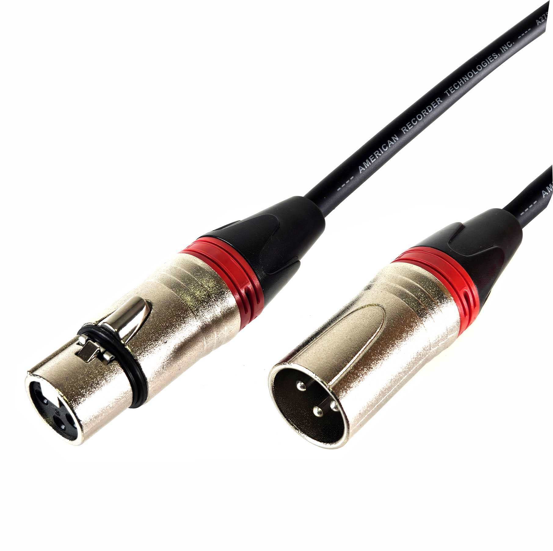 AMERICAN RECORDER XLR to XLR Balanced Microphone Cable - Red