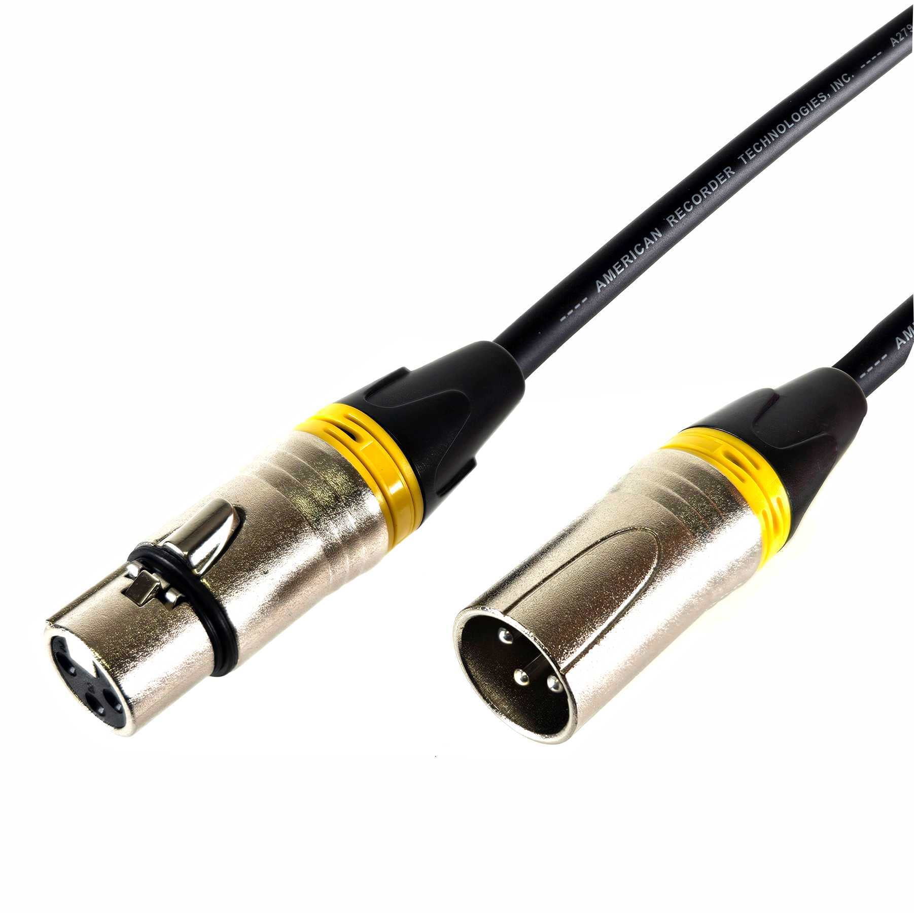 AMERICAN RECORDER XLR to XLR Balanced Microphone Cable - Yellow