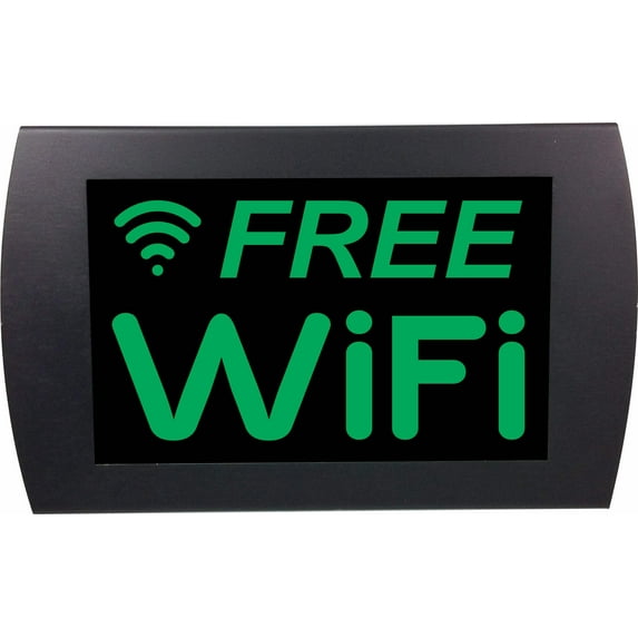 AMERICAN RECORDER - "FREE WIFI" LED Lighted Sign