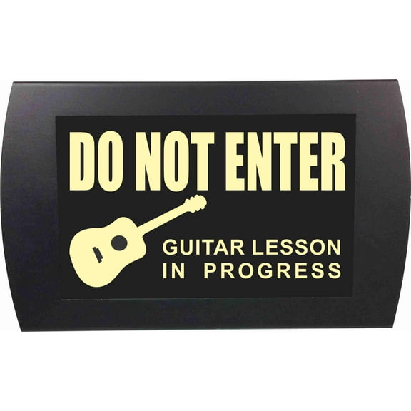 AMERICAN RECORDER - "GUITAR LESSON IN PROGRESS" LED Lighted Sign