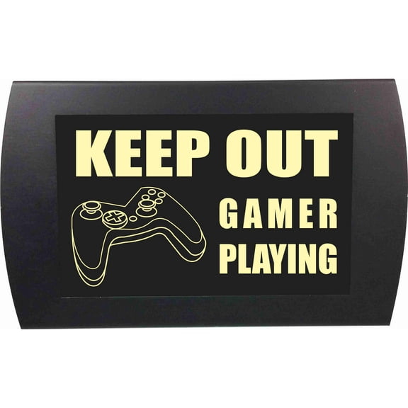 AMERICAN RECORDER - "KEEP OUT GAMER PLAYING" LED Lighted Sign