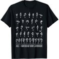AMERICAN SIGN LANGUAGE CHART ALPHABET NUMBERS ASL TShirt