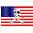 thumbnail image 1 of AMERICAN SKULL AND CROSS BONES 3X5 FLAG #699 USA large 3 x 5 foot banner PIRATE, 1 of 2