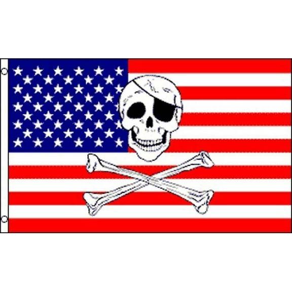 AMERICAN SKULL AND CROSS BONES 3X5 FLAG #699 USA large 3 x 5 foot banner PIRATE