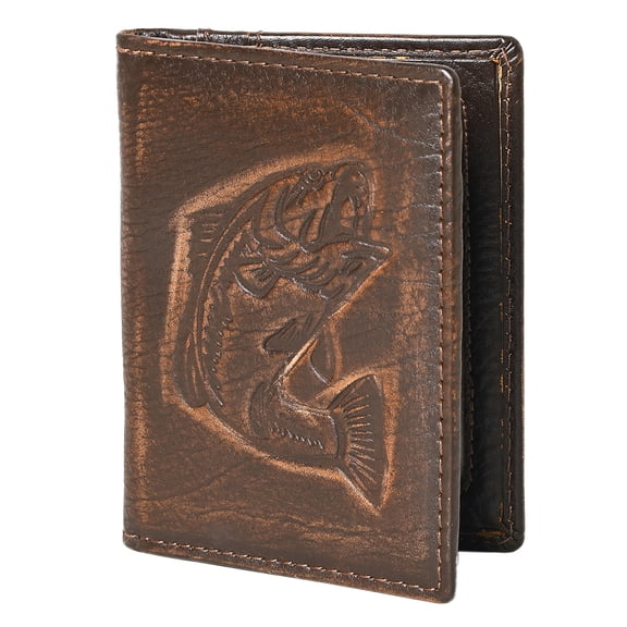 AMERICAN TANNER Genuine Leather Hand Burnished Bifold Wallet For Men Women H4.25 X W3 X D0.5