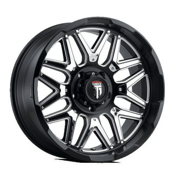AMERICAN TRUXX GRIND-AT151 20X9 5X127 0ET 78.1CB MATTE BLACK/MILLED W/ CHROME INSERT