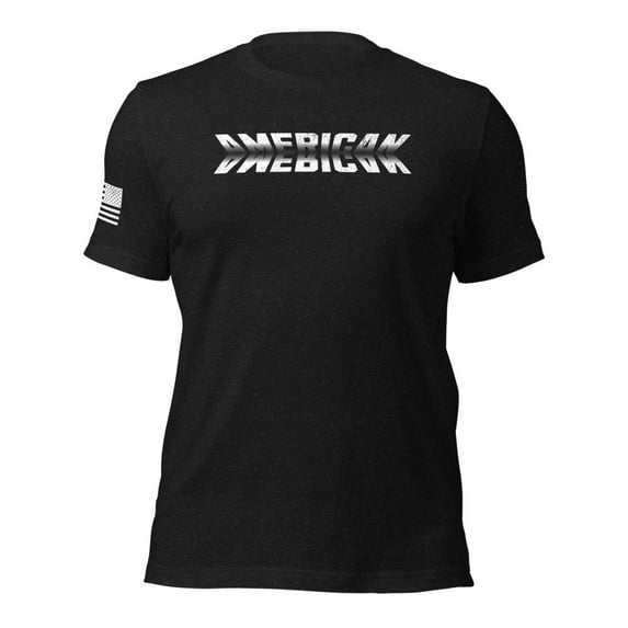 AMERICAN Unisex t-shirt copy (Black Heather, L)