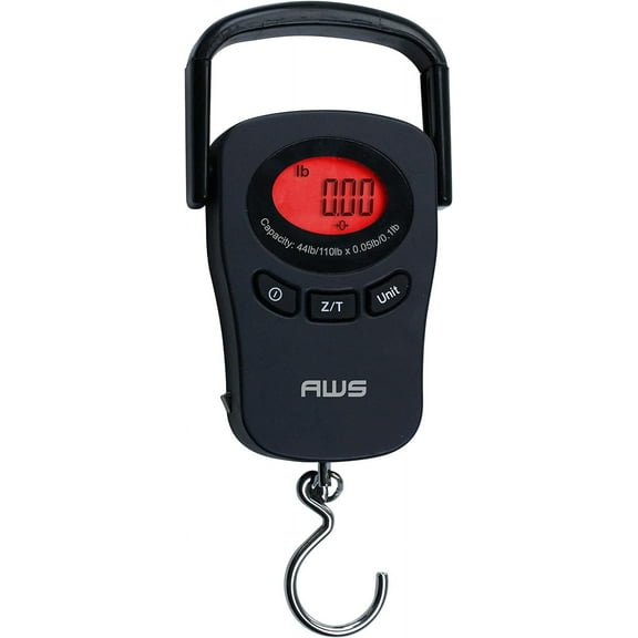 AMERICAN WEIGH SCALES Digital Electronic Hanging Scale with Back-lit LCD, 110 lbs. x 0.1 lbs