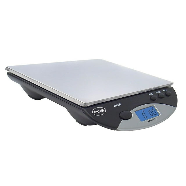 AMERICAN WEIGH SCALES Digital Postal Scale Kitchen Scale with Backlit LCD, 13lbs/6kgs Black