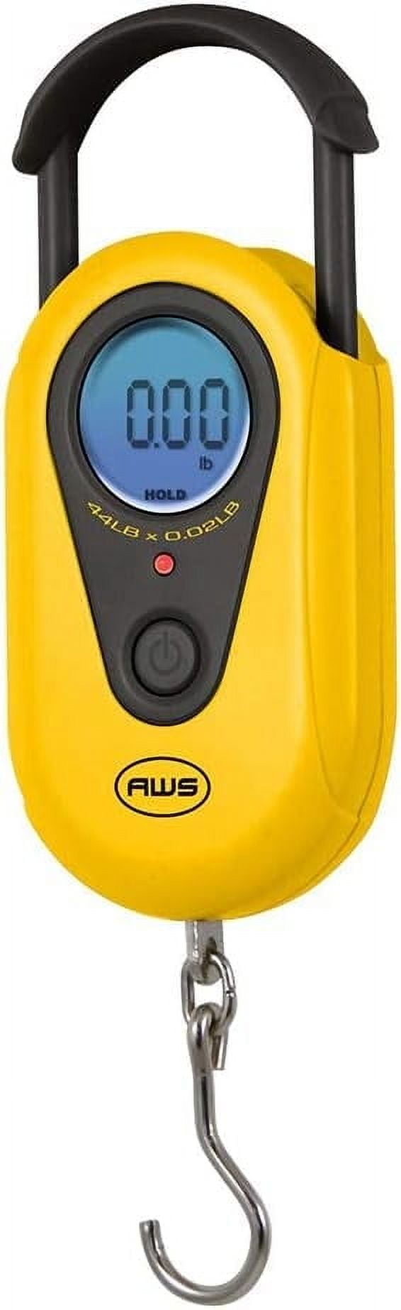 Yellow Digital Hanging Scale with LCD Screen and Adjustable Strap
