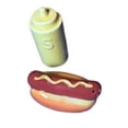thumbnail image 1 of AMERICANA HOT DOG AND MUSTARD HAND PAINTED SALT & PEPPER SHAKER SET, 1 of 6