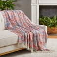 thumbnail image 1 of Lanwood Home Americana summer Knitted Throw Blanket, USA American Flag Oversize Throw, Abstract Stripe, 1 of 5