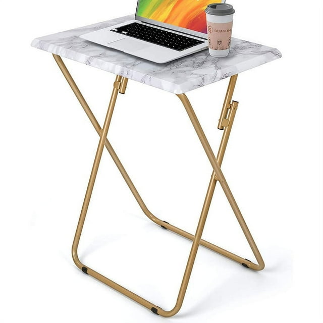 AMERIERGO TV Tray Table Stable Folding Snack Tray Table with No