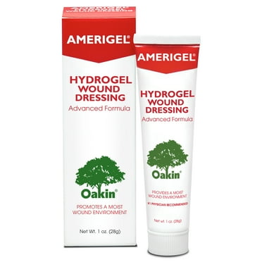 AMERIGEL Hydrogel Wound Dressing with Oakin (1 oz. Tube) – Ulcer Care | Wound Care | First Aid | FSA/HSA Eligible