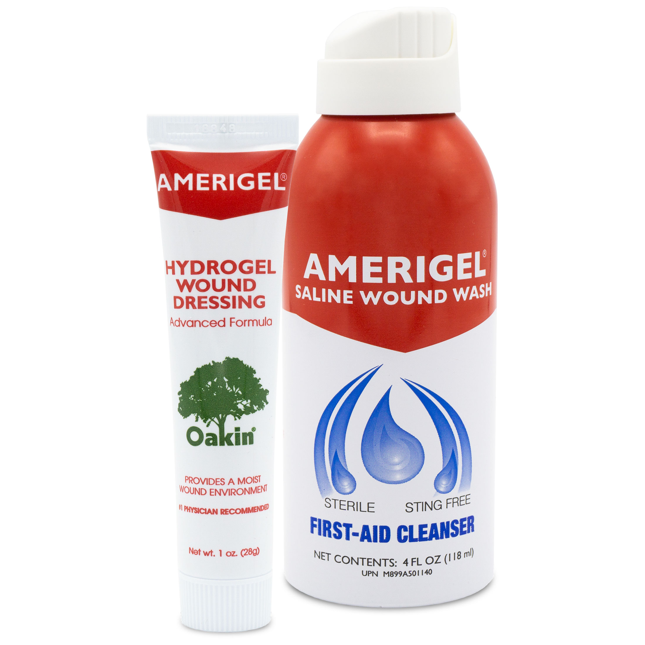 AMERIGEL Wound Care Bundle Hydrogel (1 oz.) + Saline Wound Wash (4 oz