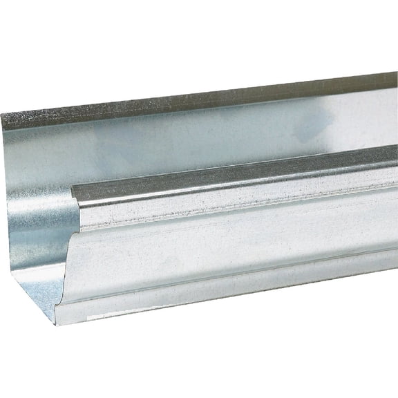Amerimax Home Products 4 In. Galvanized Steel Gutter - Durable - 4 In. x 10 Ft, Silver