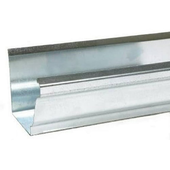 Amerimax Home Products 4 In. Galvanized Steel Gutter - Durable - 4 In. x 10 Ft, Silver