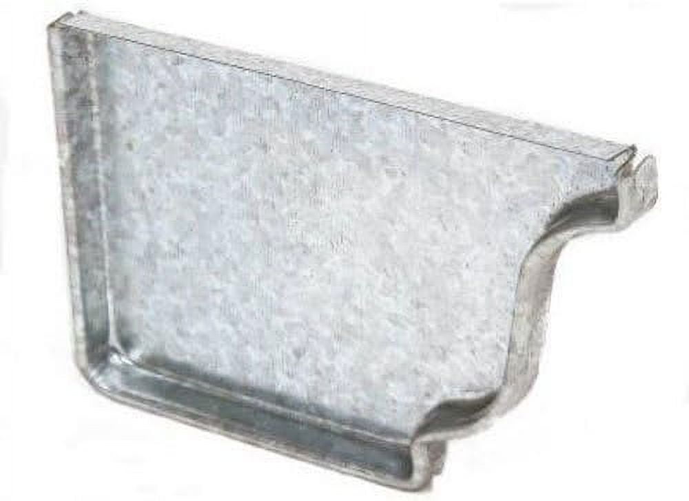 AMERIMAX HOME PRODUCTS 15205 4-Inch Mill Finish Galvanized Left End Cap ...