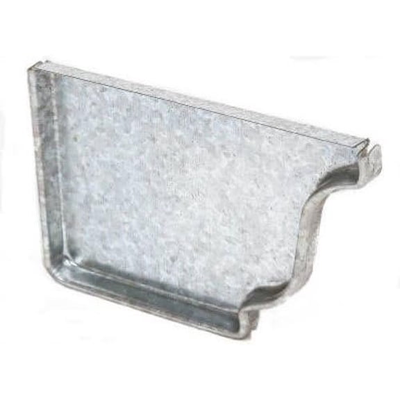 AMERIMAX HOME PRODUCTS 15205 4-Inch Mill Finish Galvanized Left End Cap