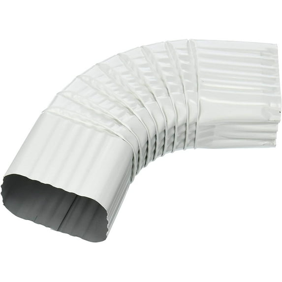 AMERIMAX HOME PRODUCTS 33065 2x3 Galvanized B Elbow, White #.01Pack