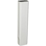 AMERIMAX HOME PRODUCTS Gutter Downspout Extension, White Galvanized Steel, 15-In.