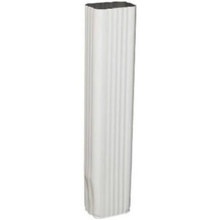 AMERIMAX HOME PRODUCTS Gutter Downspout Extension, White Galvanized Steel, 15-In.