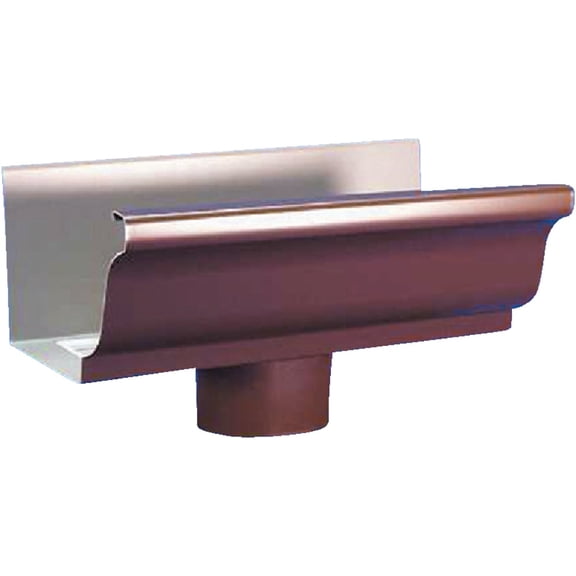 AMERIMAX Home Products 33010 5-Inch Galvanized End/Drop, White