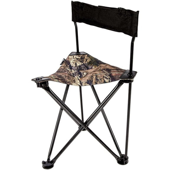 Ameristep Portable Folding Design Hunting Lightweight Tripod Blind Chair with Backrest, Mossy Oak Break-Up Country