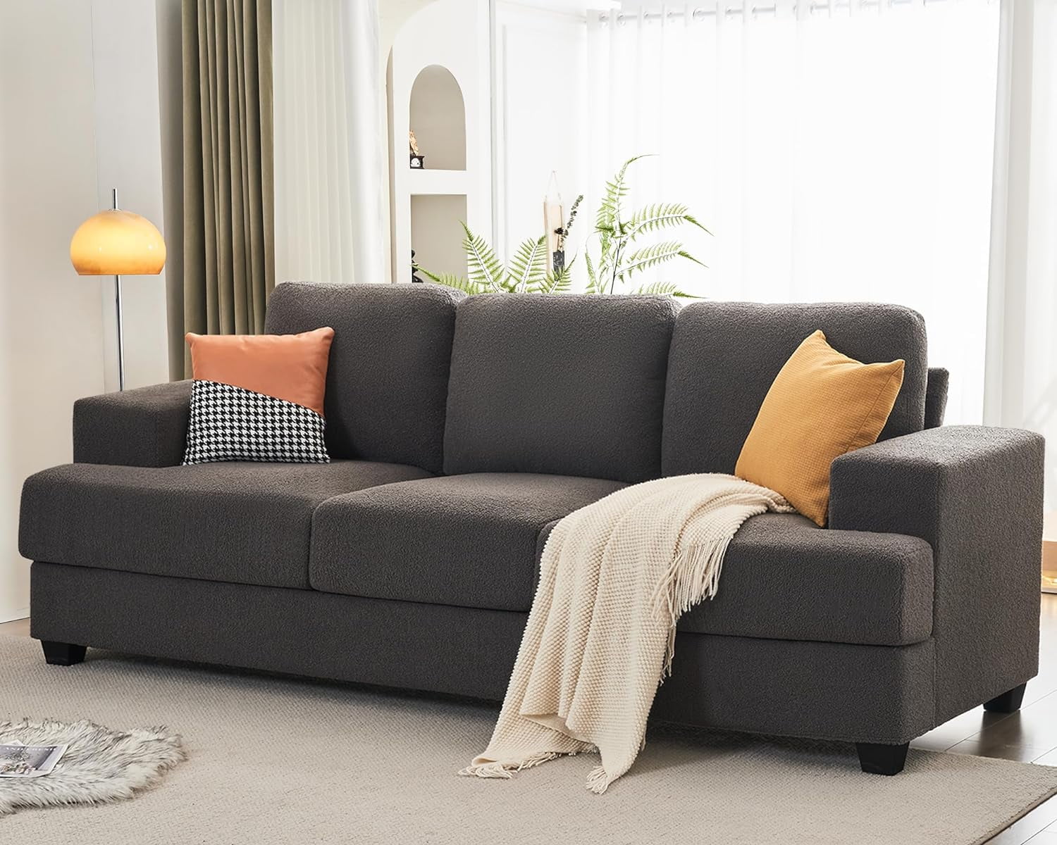 AMERLIFE 89 inch Sofa, Comfy Sofa Couch with Extra Deep Seats, Modern