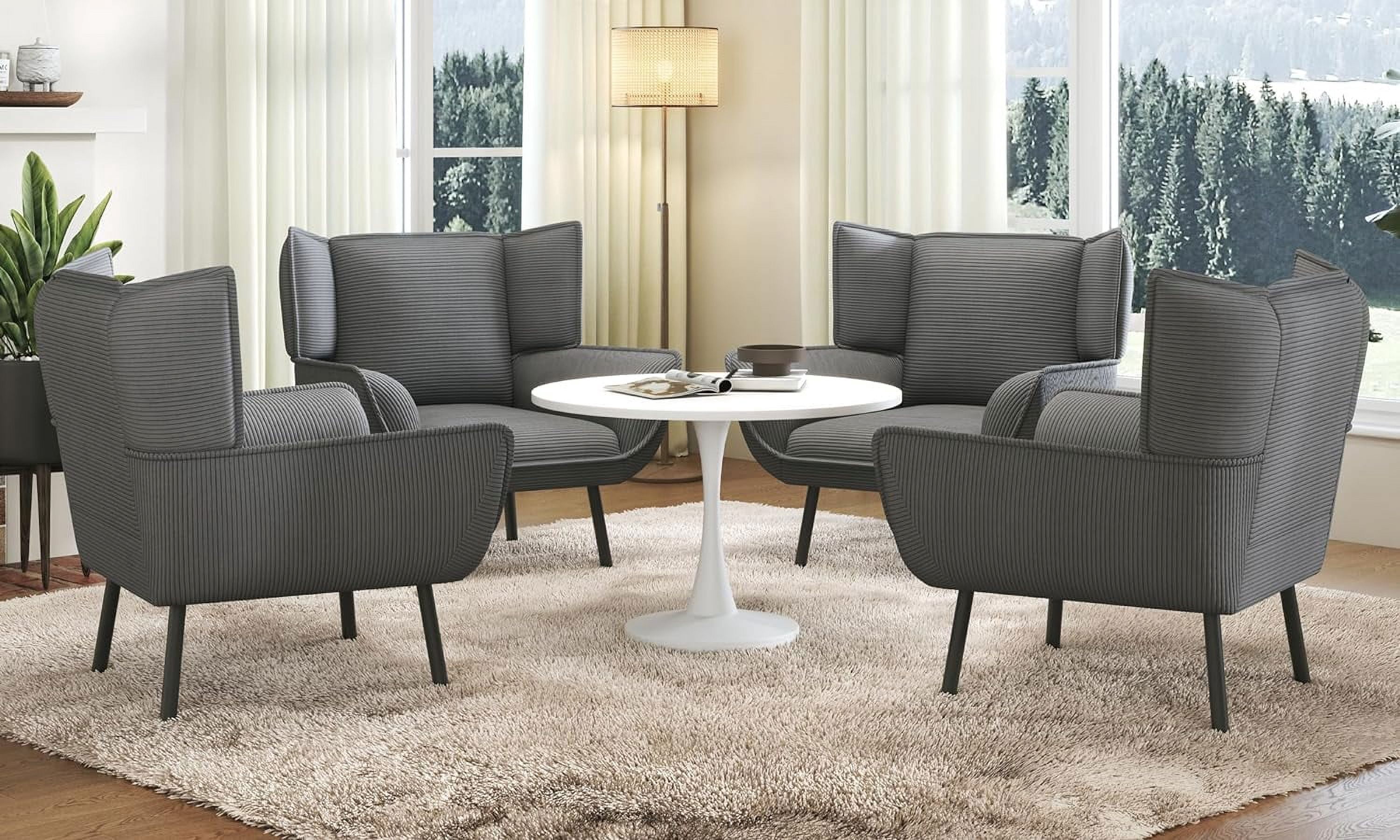 AMERLIFE Chair Set- Upholstered Living Room Chair with High Wingback ...