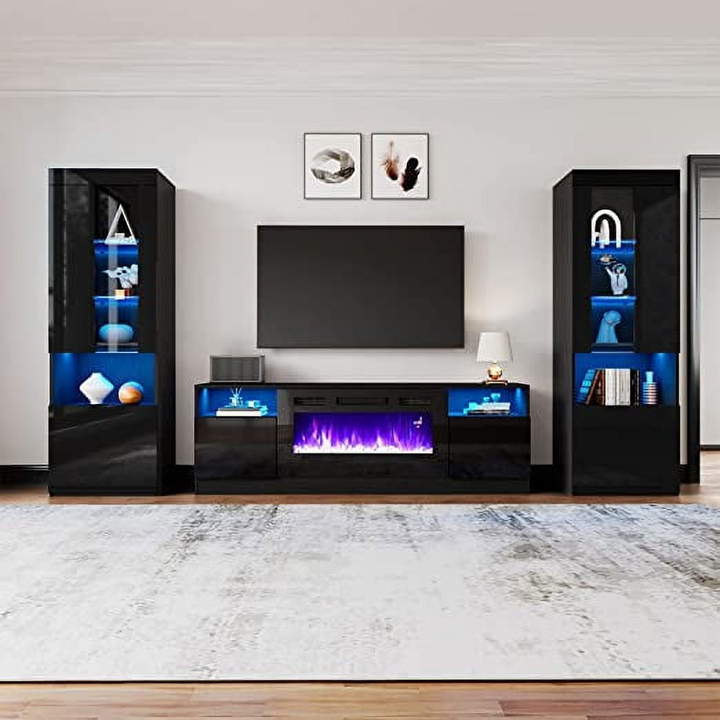 AMERLIFE Fireplace Entertainment Center Set, Includes 70" Fireplace TV ...