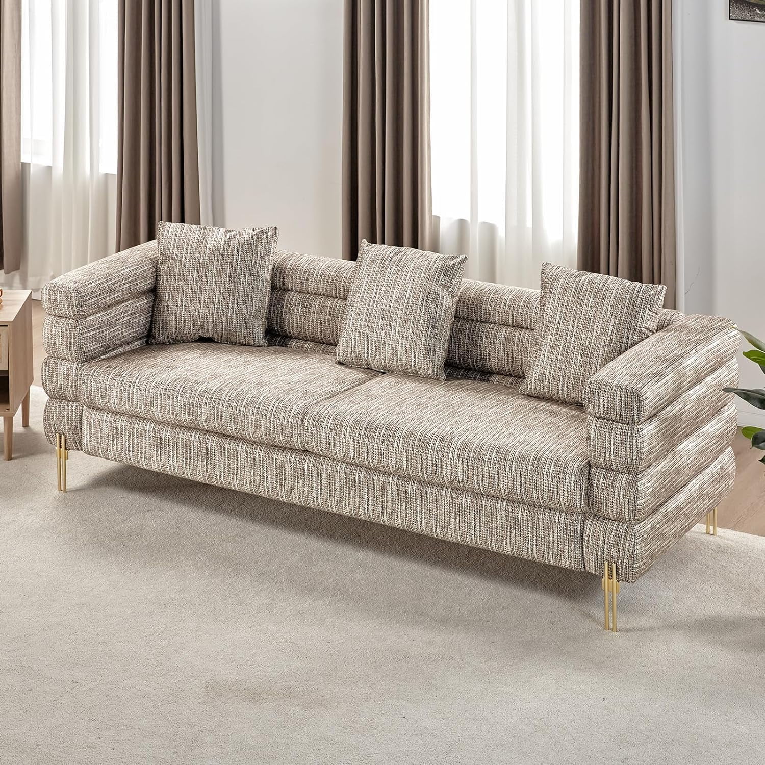 AMERLIFE Modern Sofa Couch, 24''Extra Deep Seat Sofa for Living Room