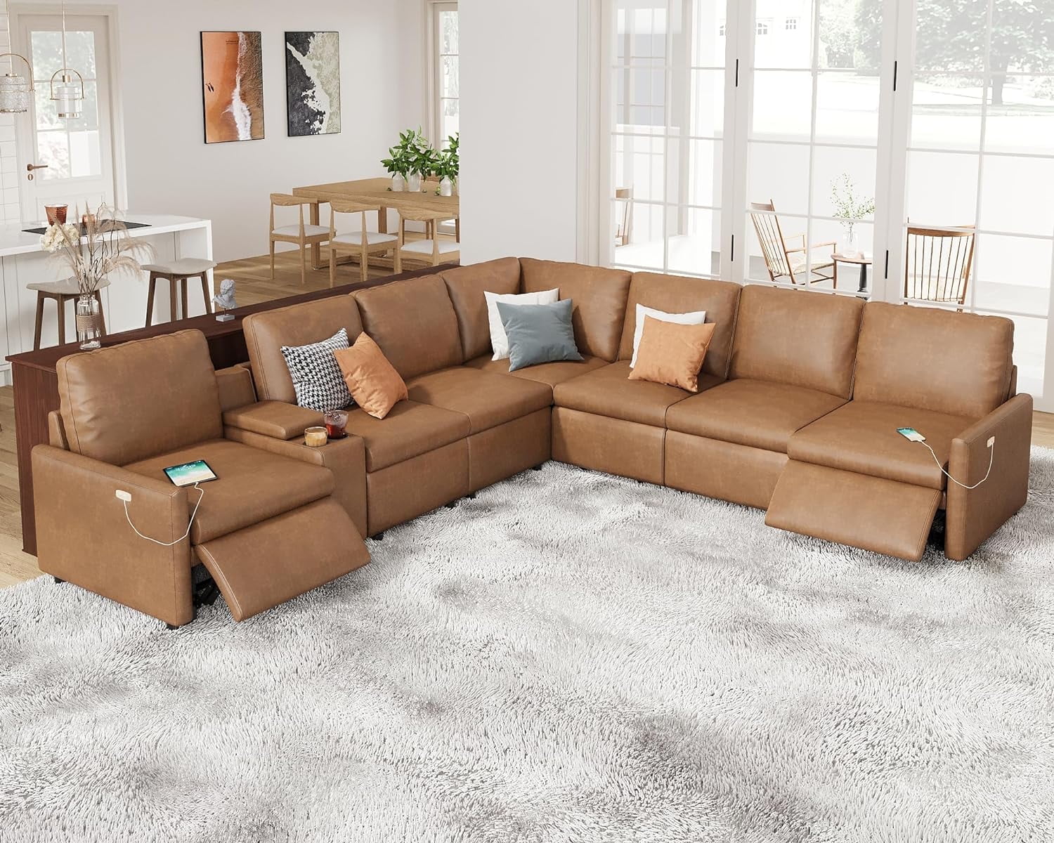 Dual recliner sofa with console hotsell