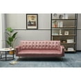 thumbnail image 1 of AMERROBIL 75'' Wide Tufted Velvet Convertible Sleeper sofa Rose, 1 of 5